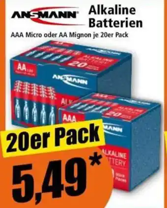Norma Alkaline Batterien Angebot