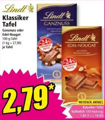 Norma Lindt Klassiker Tafel Angebot