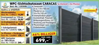 Norma WPC-Sichtschutzzaun CARACAS Angebot