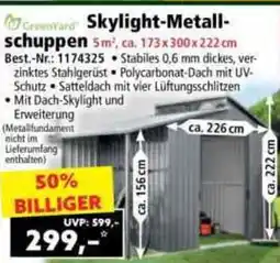 Norma Skylight Metallschuppen Angebot
