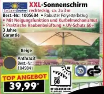 Norma XXL Sonnenschirm Angebot