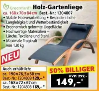 Norma Holz Gartenliege Angebot