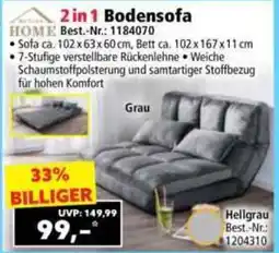 Norma 2 in 1 Bodensofa Angebot