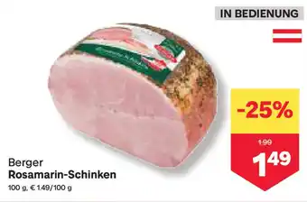 MPreis Berger Rosamarin Schinken Angebot