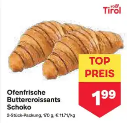 MPreis Ofenfrische Buttercroissants Schoko Angebot