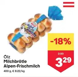 MPreis Milchbrötle Alpen Frischmilch Angebot