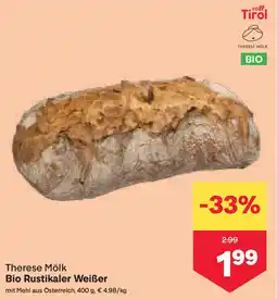 MPreis Therese Mölk Bio Rustikaler Weißer Angebot