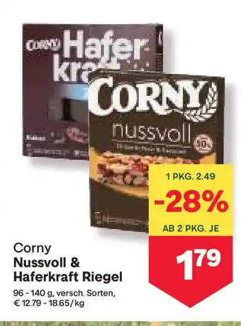 MPreis Corny Nussvoll & Haferkraft Riegel Angebot