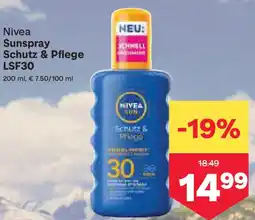 MPreis Nivea Sunspray Schutz & Pflege LSF30 Angebot