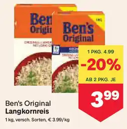 MPreis Ben's Original Langkornreis Angebot