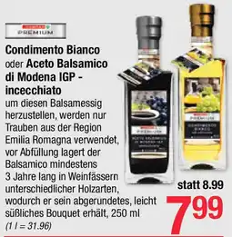Maximarkt Condimento Bianco oder Aceto Balsamico di Modena IGP Angebot