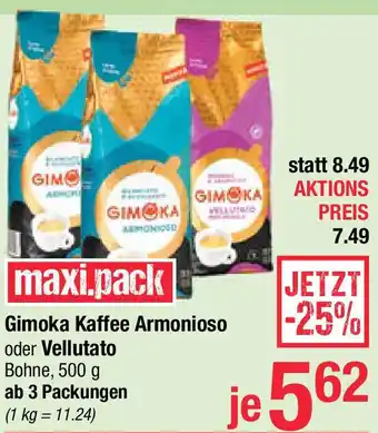 Maximarkt Gimoka Kaffee Armonioso oder Vellutato Angebot