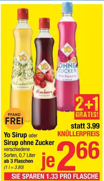 Maximarkt Yo Sirup oder Sirup ohne Zucker Angebot
