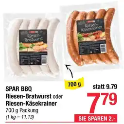 Maximarkt SPAR BBQ Riesen-Bratwurst oder Riesen-Käsekrainer Angebot