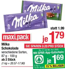 Maximarkt Milka Schokolade Angebot