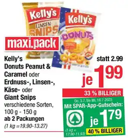 Maximarkt Kelly's Donuts Peanut & Caramel oder Erdnuss Angebot