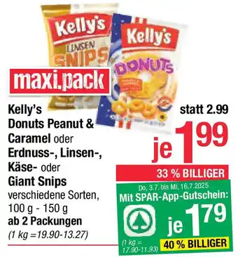 Maximarkt Kelly's Donuts Peanut & Caramel oder Erdnuss Angebot