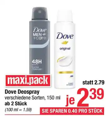 Maximarkt Dove Deospray Angebot
