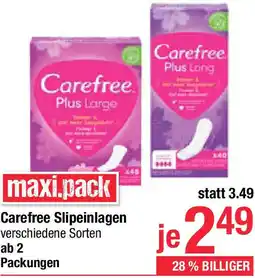 Maximarkt Carefree Slipeinlagen Angebot