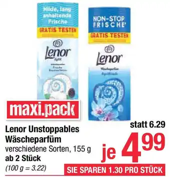 Maximarkt Lenor Unstoppables Wäscheparfüm Angebot