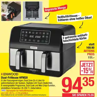 Maximarkt Kenwood DualHeißluftfritteuse - Fritteuse HFM20 Angebot