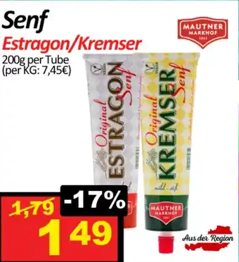 Wurstico Senf Estragon/Kremser Angebot
