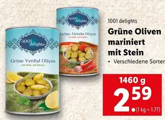 Lidl Grüne Oliven Mariniert Mit Stein 1460 g Angebot