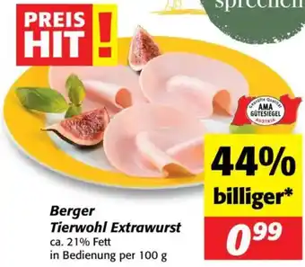 Nah&Frisch Berger Tierwohl Extrawurst Angebot