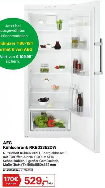 Lagerhaus AEG Kühlschrank RKB333E2DW Angebot