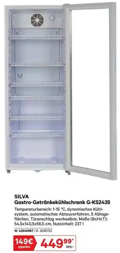 Lagerhaus Silva gastro getränkekühlschrank g ks2435 Angebot