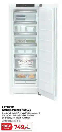 Lagerhaus Liebherr Gefrierschrank FND5026 Angebot