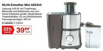 Lagerhaus SILVA Entsafter Mini AE2340 Angebot