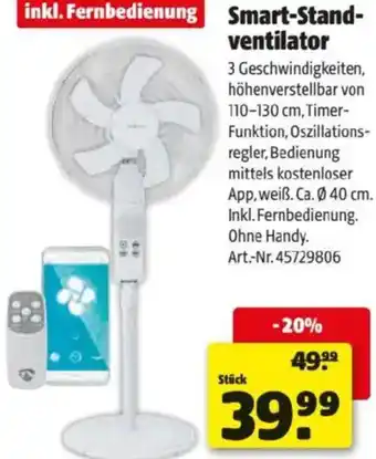Hagebau Smart Stand Ventilator Angebot