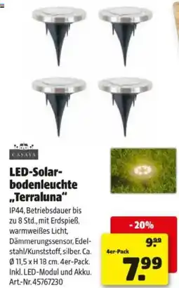 Hagebau Casaya Led Solar bodenleuchte Terraluna Angebot