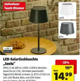 Hagebau Casaya Led Solartischleuchte Soelu Angebot