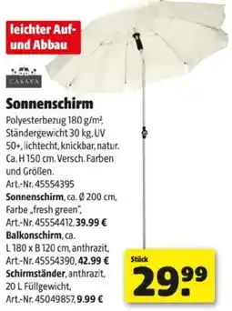 Hagebau Casaya Sonnenschirm Angebot
