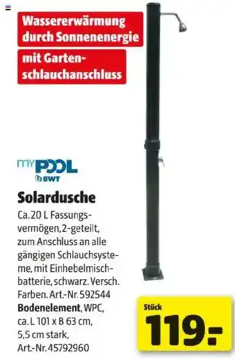 Hagebau My Pool BWT Solardusche Angebot