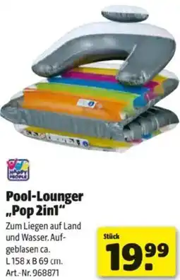 Hagebau Pool Lounger Pop 2in1 Angebot