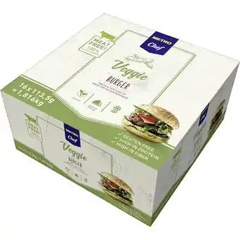 Metro Veggie Burger, Preisangabe ohne MwSt. (Preis inkl. MwSt. 1,33 €), METRO Angebot