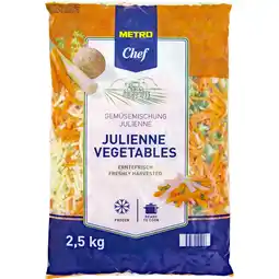 Metro Gemüsemischung Julienne od. Brunoise, Preisangabe ohne MwSt. (Preis inkl. MwSt. 2,20 €), METRO Angebot