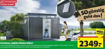 Hagebau Biohort Gerätehaus Highline Window Edition Angebot
