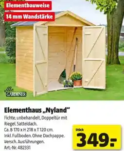 Hagebau Mr. Gardener Elementhaus Nyland Angebot