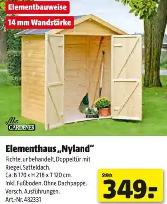 Hagebau Mr. Gardener Elementhaus Nyland Angebot