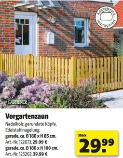Hagebau Mr. Gardener Vorgartenzaun Angebot