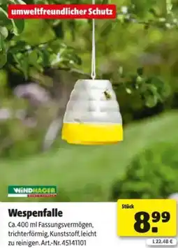 Hagebau Windhager Wespenfalle Angebot