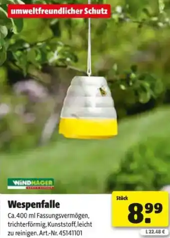 Hagebau Windhager Wespenfalle Angebot