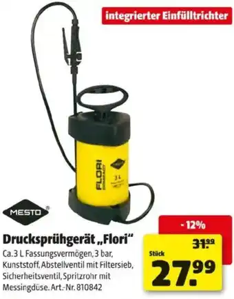 Hagebau Mesto Drucksprühgerät Flori Angebot