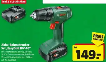 Hagebau Bosch Akku Bohrschrauber Set EasyDrill 18V 40 Angebot