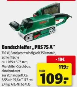 Hagebau Bosch Bandschleifer PBS 75 A Angebot