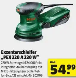 Hagebau Bosch Exzenterschleifer PEX 220 A 220 W 220 W Angebot